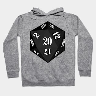 Black 20-Sided Dice Hoodie